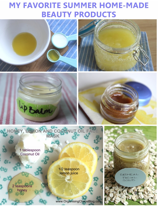 MY FAVORITE SUMMER HOME-MADE BEAUTY PRODUCTS